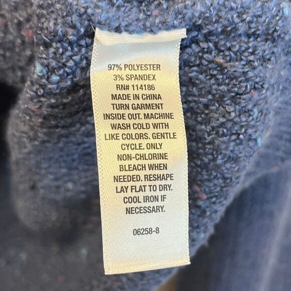 NWT a.n.a. Women’s 2X Sweater Y Neck Pullover Bijou Blue Drop Shoulder Stretch - Picture 9 of 16